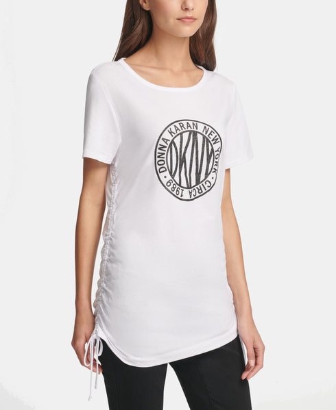 DKNY Ruched Logo Top